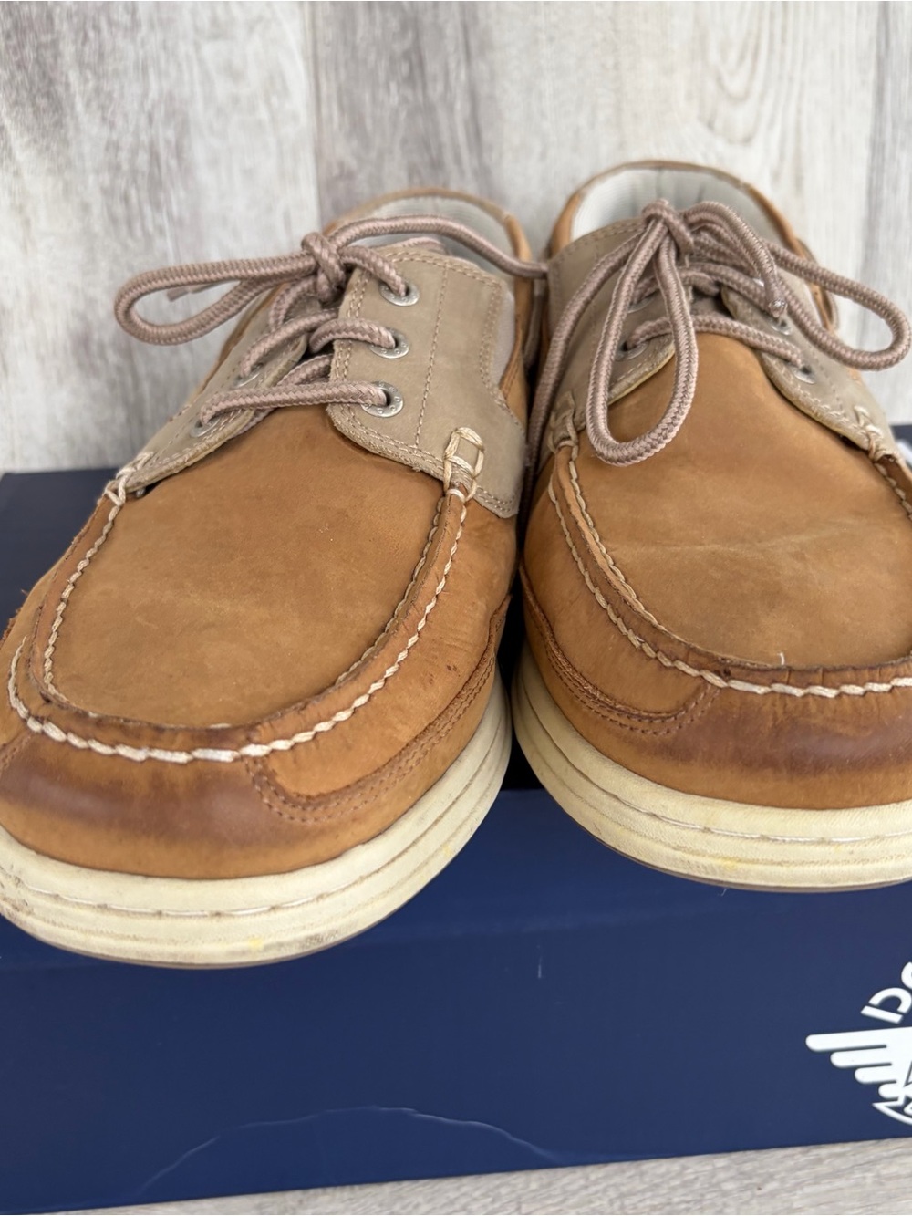 Dockers Beacon Men’s Leather Boat Shoes Brown US 10.5 Nautical Comfort Preppy - Picture 4 of 13
